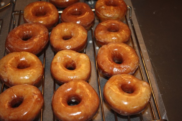 Still warm and dripping with glaze - hmmmmm . . . . . .