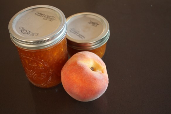 Peach goodness in a jar . . . .